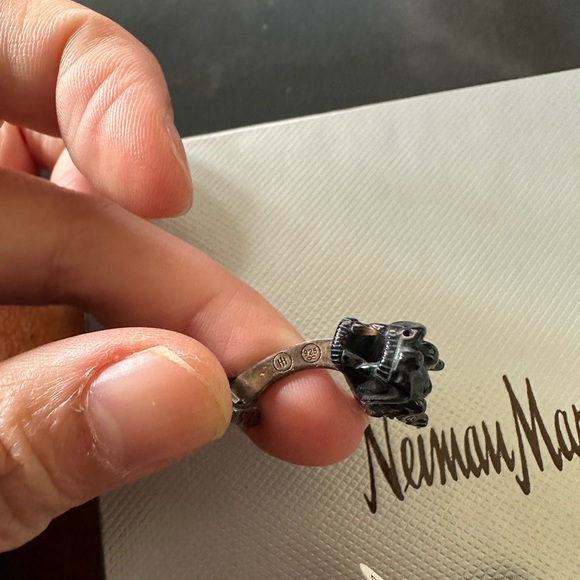 NWT John Hardy nagas dragon black cuff links .925 sterling silver - Picture 3 of 6